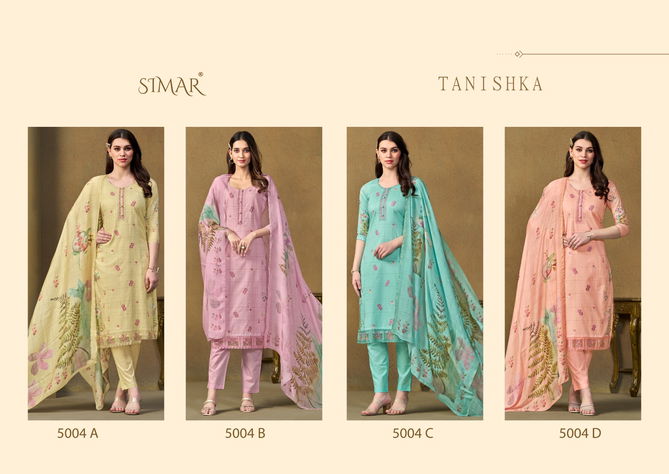 Tanishka Glossy By Simar Digital Printed Lawn Cotton Dress Material Wholesale Online